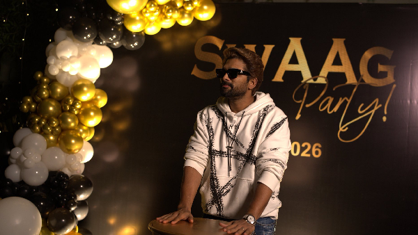 Allu Arjun Rings In The New Year With His Team Allu Arjun Rings In The New Year With His Team