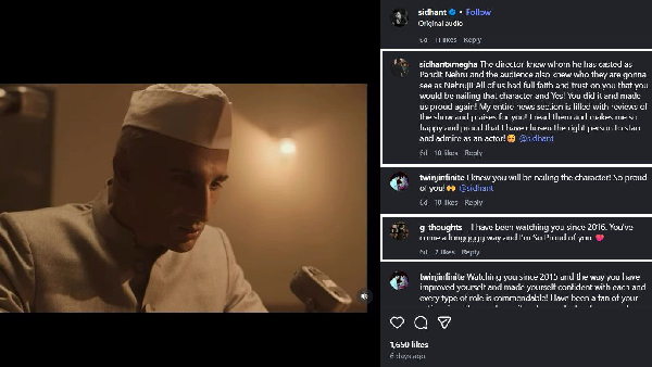 Film Industry amp amp Netizens Alike Applaud Sidhant s Portrayal