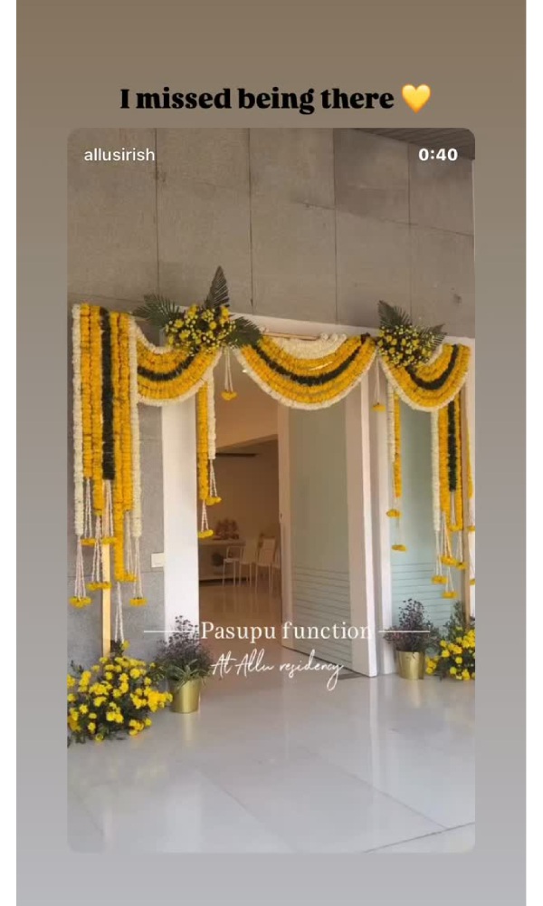 Allu Arjun Shares Video From Allu Sirish Pasupu Ceremony