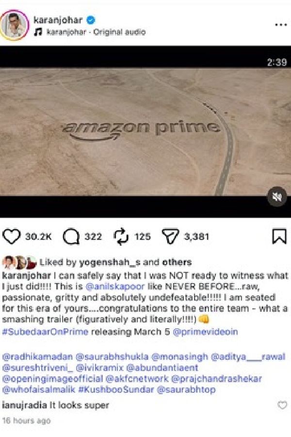 Subedaar Trailer The Kapoor Family Rallies In Applause