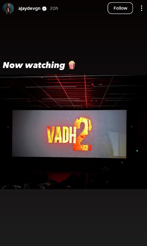 Ajay Devgn Joins Vadh 2 Fever Shares Instagram Story