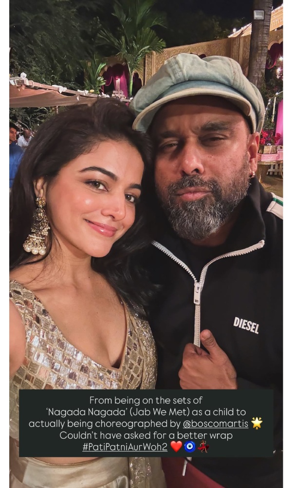 वामिका गब्बी ने पति पत्नी और वो 2 का शेड्यूल पूरा किया