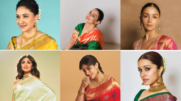 Gudi Padwa 2026 Bollywood Actresses Serve Paithani Saree