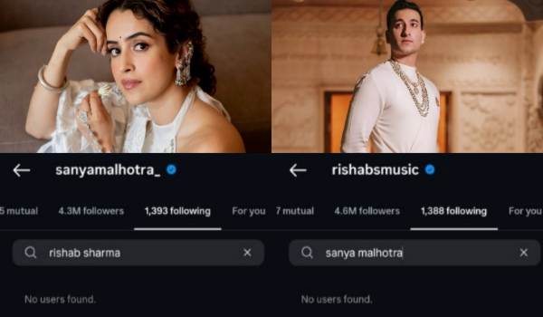 Rishab Sharma Sanya Malhotra Instagram