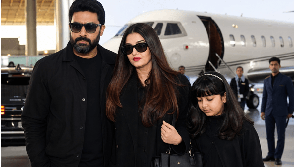 Aishwarya Rai and Abhishek Bachchan s Stylish Airport Look Viral All-Black Outfits and Luxury Travel 2026