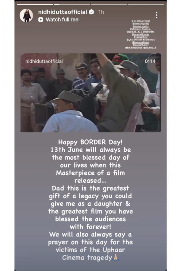 Nidhi Dutta Marks Border Anniversary with Emotional Tribute Nidhi Dutta Marks Border Anniversary with Emotional Tribute