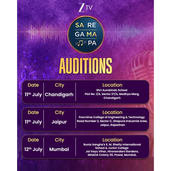 Sa Re Ga Ma Pa Auditions Sa Re Ga Ma Pa Auditions