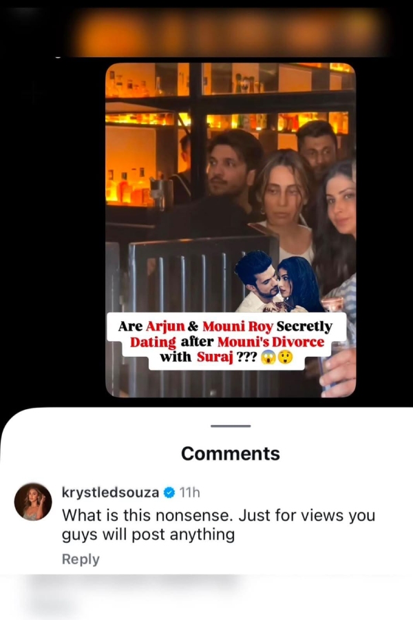 Krystle D Souza Angry Over Mouni Roy-Arjun Bijlani Link-Up