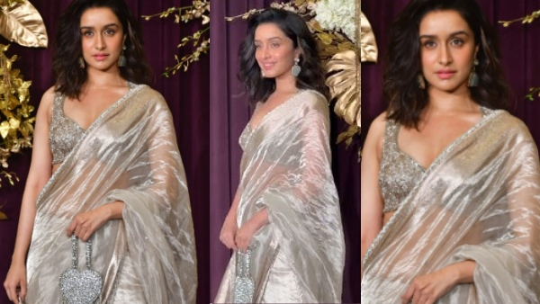 सिल्वर साड़ी में चमकी श्रद्धा