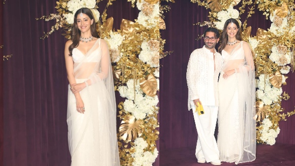 सफ़ेद साड़ी में परी जैसी लगी अनन्या