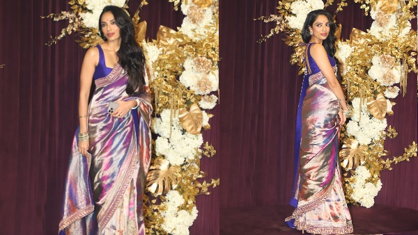 मल्टीकलर साड़ी में दिखीं नागा की होने वाली दुल्हनियां