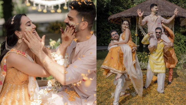 हल्दी में जम के नाचे सुरभि सुमित