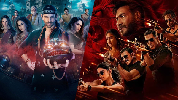 Singham Again Vs Bhool Bhulaiyaa 3 - Percentage of Theaters Screening