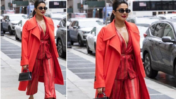 प्रियंका चोपड़ा के  स्टाइलिश ओवरकोट लुक्स