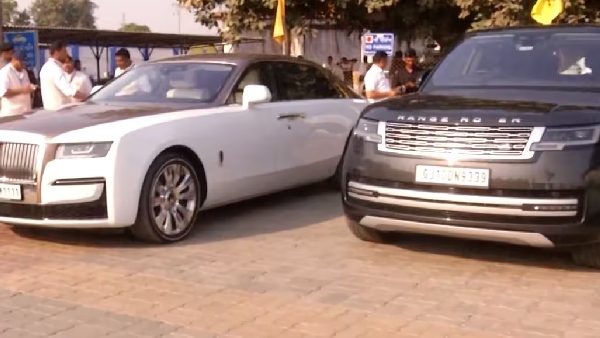 a fleet a of luxury cars for Ambani Guests