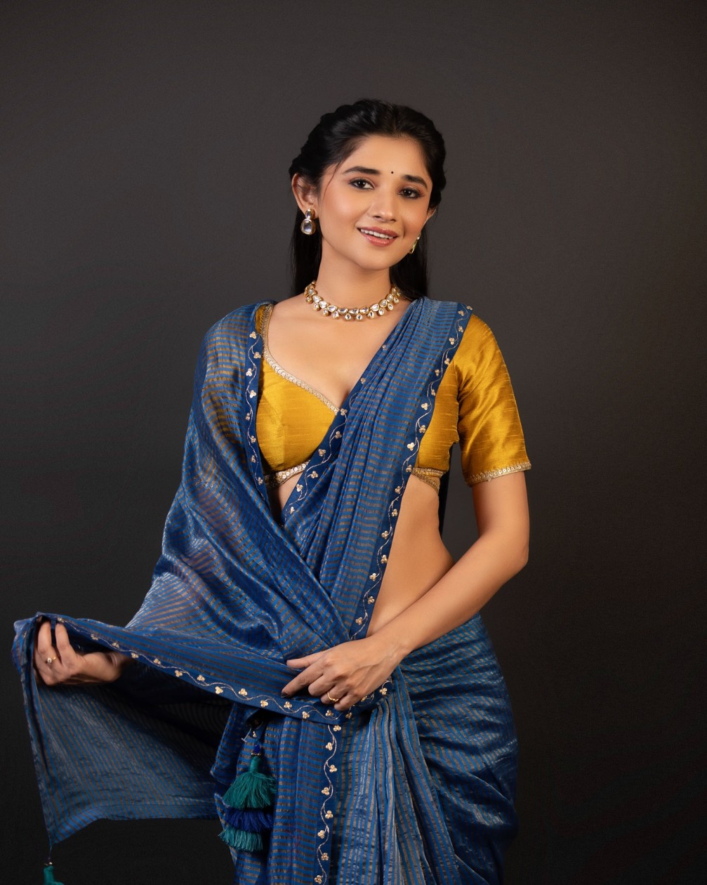 Georgette Embroidered Saree 