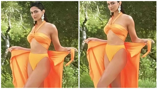 ऑरेंज कलर की बिकिनी में दीपिका पादुकोण
