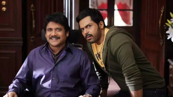 Karthi and Naga Chaitanya in Thozha