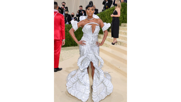 Gabrielle Union in Iris van Herpen and Jimmy Choo shoes