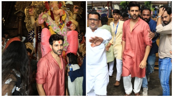 गणेश उत्सव पर कार्तिक आर्यन का लुक
