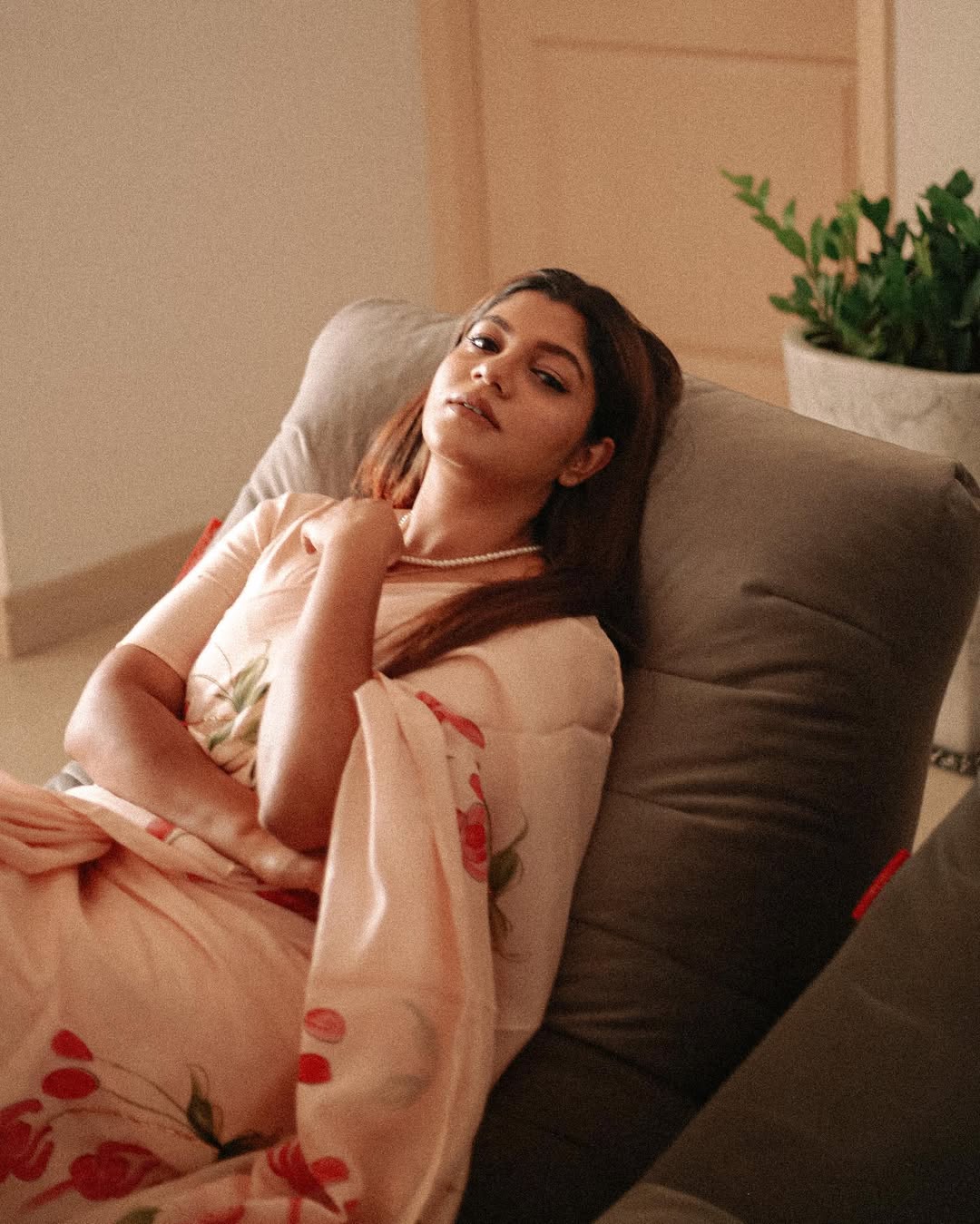 Baby Pink Organza Saree