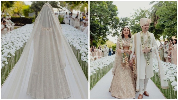 परिणीति ने लिखा घूंघट पर लिखा राघव का नाम