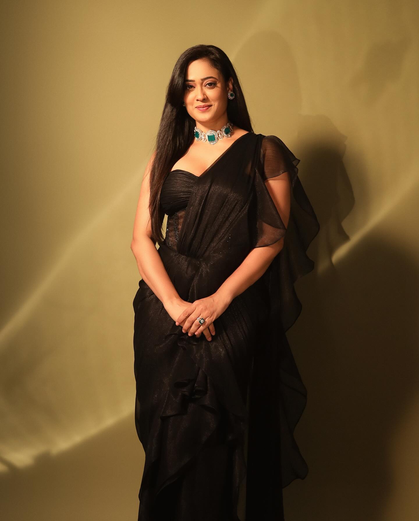 Black Ruffle Saree 