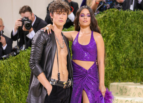 Shawn Mendes and Camila Cabello in Michael Kors Collection and Jimmy Choo shoes