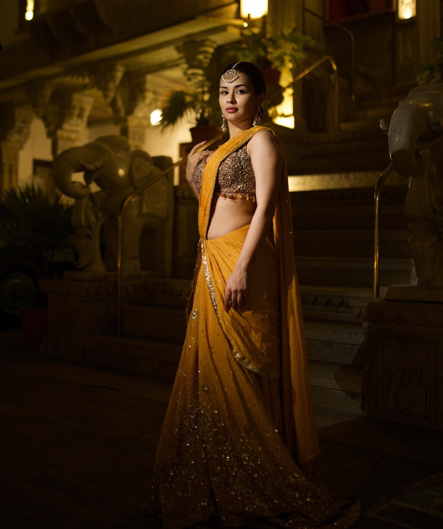 Style Lehenga As Saree 