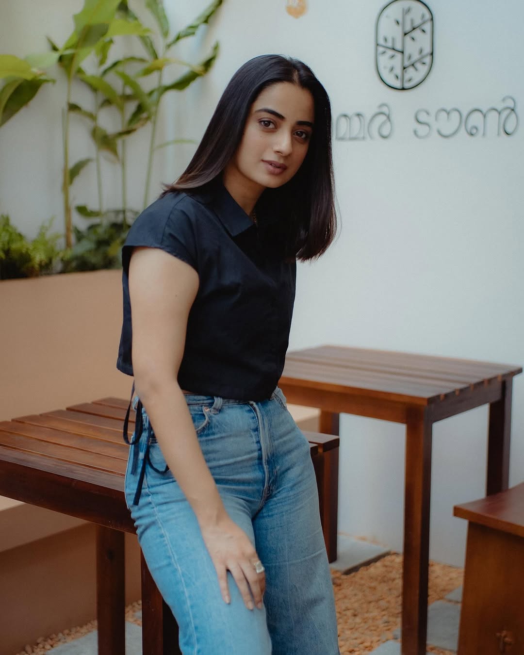 Denim Jeans & Crop Top Combo