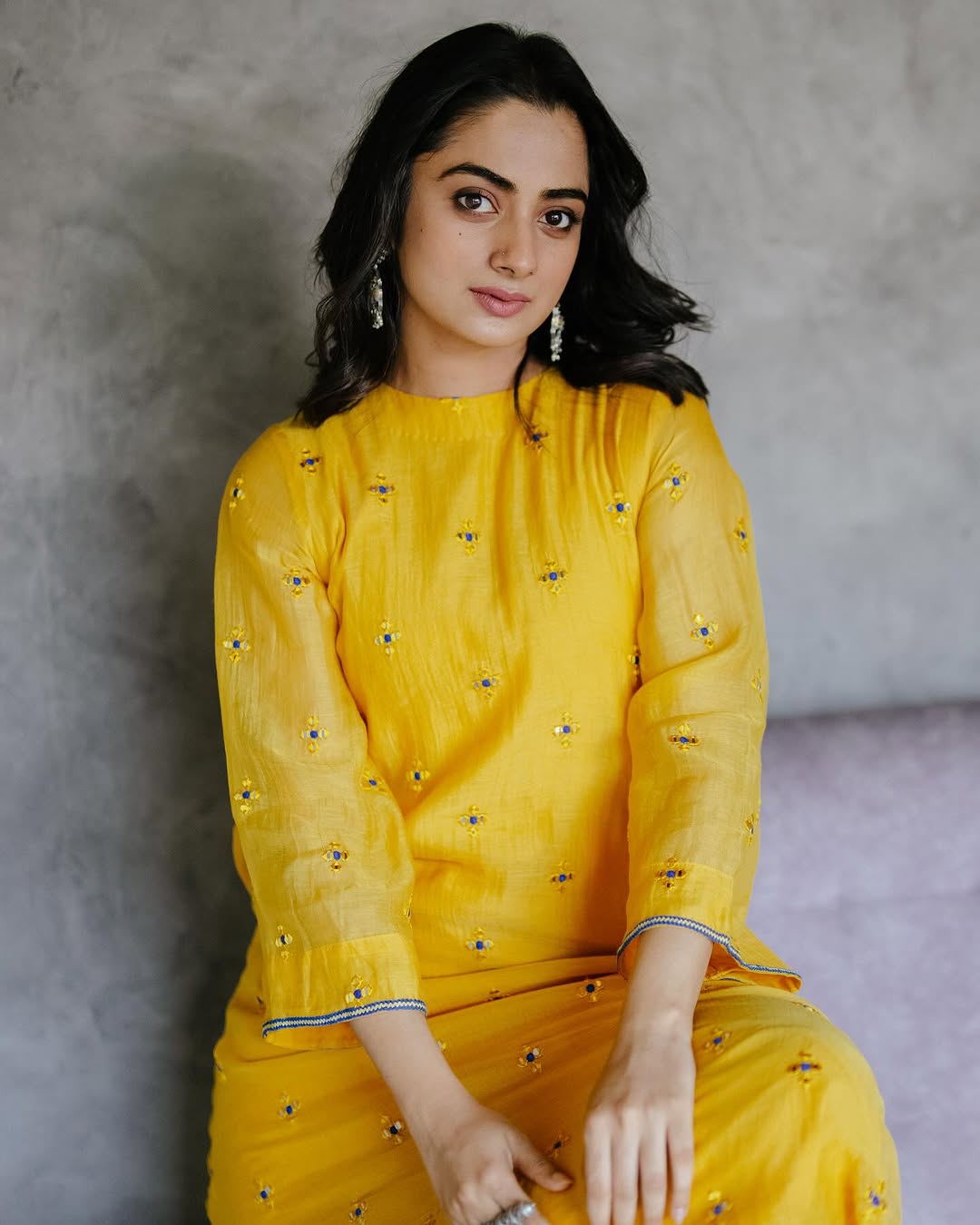 Classic White Cotton Kurti & Palazzos