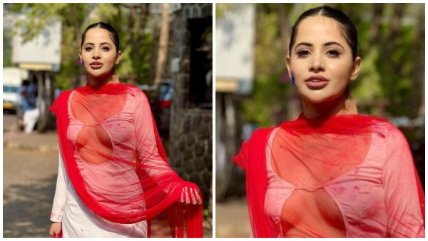 स्टाइलिश सूट में उर्फी का कमाल