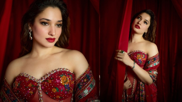 फैंस को पसंद आया तमन्ना का रेड लुक 