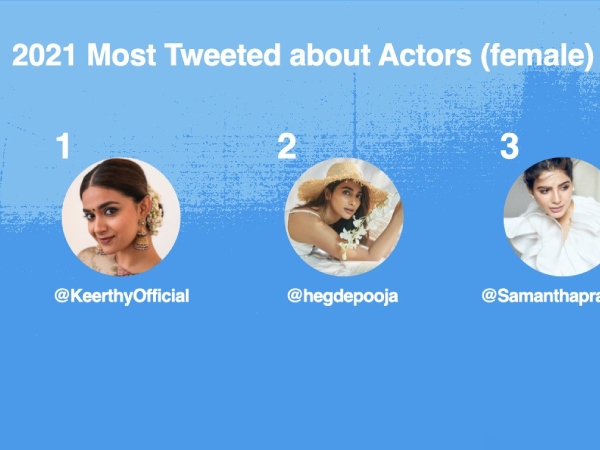 2021ஆம் ஆண்டு ட்விட்டரில் அதிகம் ட்வீட் செய்யப்பட்ட தென்னிந்திய நடிகைகள்