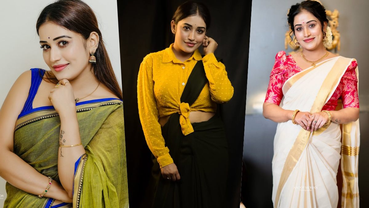Bigg Boss Malayalam 7: Rumoured Contestant Anumol Anukutty Looks Every Bit Of Desi Diva In These Stunning Sarees