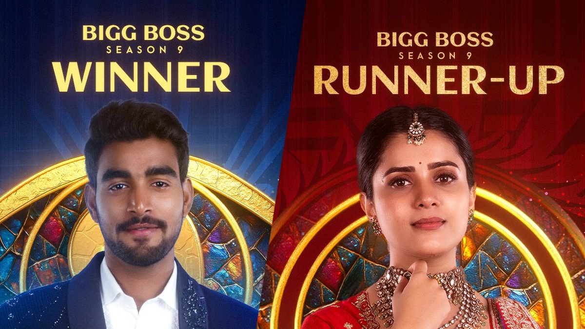 Bigg Boss Telugu 9 Finale: Kalyan Padala Crowned Winner, Thanuja Puttaswamy is 1st Runner-Up