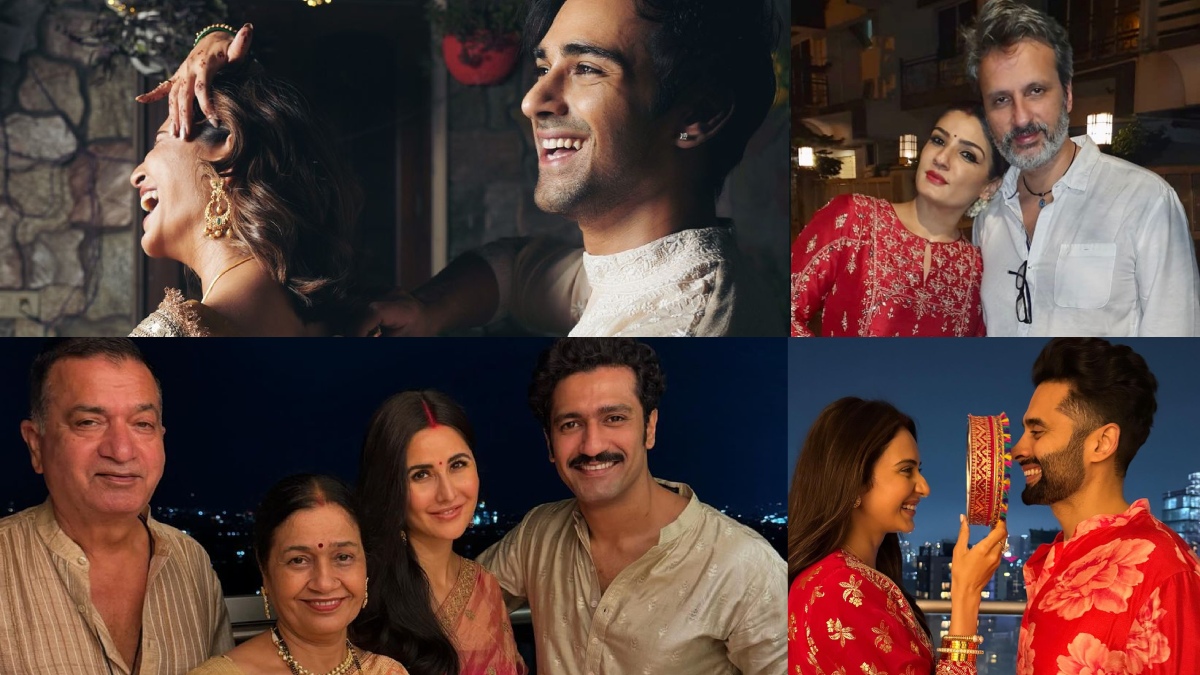 karwa chauth celebration photos 2024: करवा चौथ की चांदनी रात में इन अभिनेत्रियों ने बिखेरी चाँद सी खूबसूरती