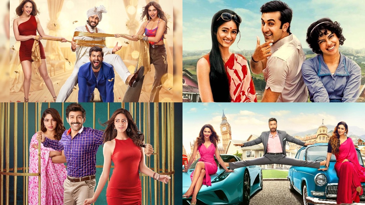 दो हसीनाओं के बीच फंसे बॉलीवुड सितारे: रोमांस और कॉमेडी की तिकड़ी