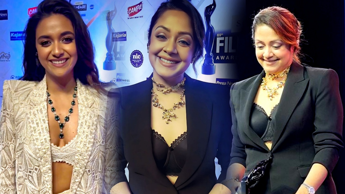 படு கிளாமரில் ஜோதிகா & கீர்த்தி சுரேஷ்... விருது விழாவில் ஷாக்!