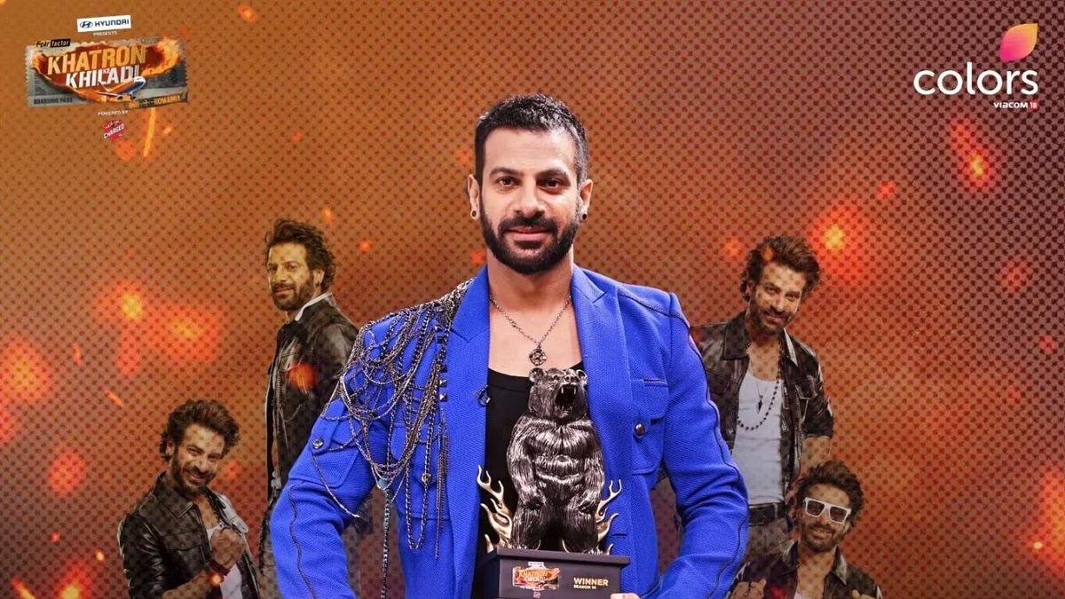 Khatron Ke Khiladi 14 का ताज Karanveer Mehra के सिर, जीती ट्रॉफी, कार और इतने लाख का चेक