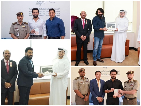 ഗോൾഡൻ താരങ്ങൾ; യുഎഇയുടെ ഗോൾഡൻ വിസ ലഭിച്ച മലയാള താരങ്ങൾ