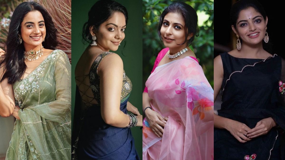 Organza Elegance: How Mollywood Divas Are Redefining Saree Style
