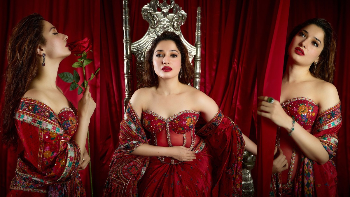 तमन्ना भाटिया का लाल ड्रेस में ये अंदाज देखकर आप भी कहेंगे वाह!