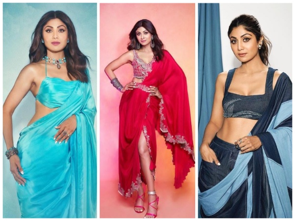 राज कुंद्रा की पत्नी शिल्पा शेट्टी ने साड़ी में दिखाया अपना किलर लुक