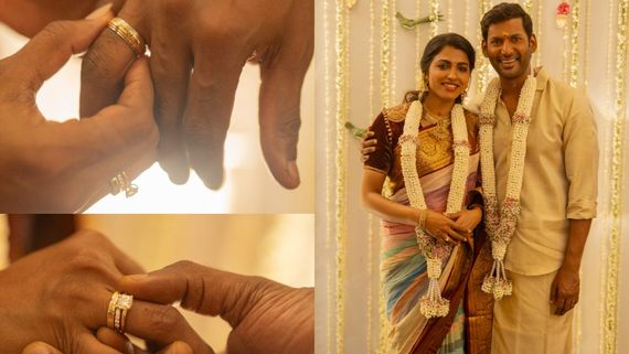 48ನೇ ವರ್ಷದಲ್ಲಿ ನಟಿ ಸಾಯಿ ಧನ್ಷಿಕಾ ಜೊತೆ ನಿಶ್ಚಿತಾರ್ಥ ಮಾಡಿಕೊಂಡ ವಿಶಾಲ್; ಫೋಟೊ ವೈರಲ್