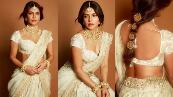 ಪ್ರಿಯಾಂಕಾ ಚೋಪ್ರಾ ಐವರಿ ಲೆಹೆಂಗಾ ಸೀರೆ ಲುಕ್ ಹೇಗಿದೆ? ಫ್ಯಾಷನ್ ರಾಣಿ ಸೃಷ್ಟಿಸಿದ ಹೊಸ ಟ್ರೆಂಡ್ ಏನು?