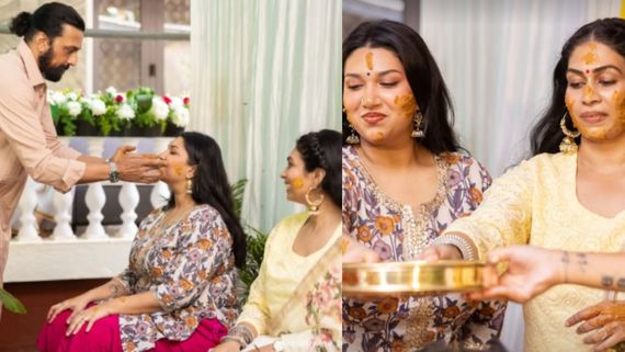 ಅಕ್ಕನ ಮಗನ ಮದುವೆ ಸಮಾರಂಭದಲ್ಲಿ ಕಿಚ್ಚ; ಮಗಳು ಸಾನ್ವಿಗೂ ಹಳದಿ ಹಚ್ಚಿದ ಬಾದ್‌ಷಾ ಫೋಟೋ ವೈರಲ್