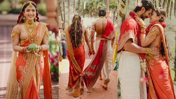 ರಶ್ಮಿಕಾ-ವಿಜಯ್ ಮದುವೆಯ ರಾಜವೈಭವ: ಅನಾಮಿಕಾ ಖನ್ನಾ ವಿನ್ಯಾಸದ ಉಡುಗೆಯಲ್ಲಿ ಮಿಂಚಿದ ಜೋಡಿ…