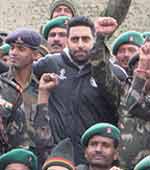 Abhishek meets Kargil Soldiers
