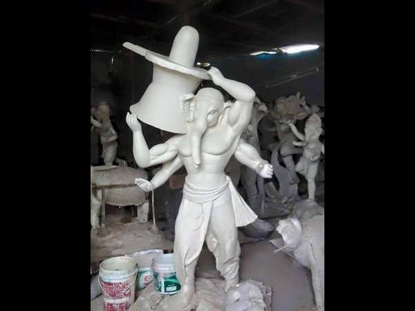 In pic ; 'Baahubali' craze inspired Lord Ganesha idols